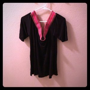 Boohoo off the shoulder top.